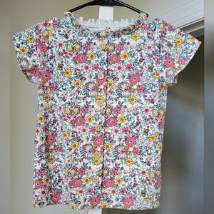 Girls Flower Tee size: 6 years - 7 years